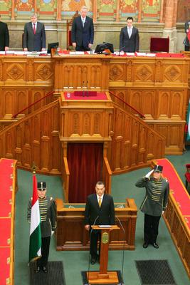 Az Orbán-kormány eskütétele-stock-foto