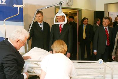 Ünnepélyes pillanatok a kőbányai Bajcsy-Zsilinszky Kórházban-stock-foto