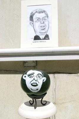 Portréképek görögdinnyén-stock-foto