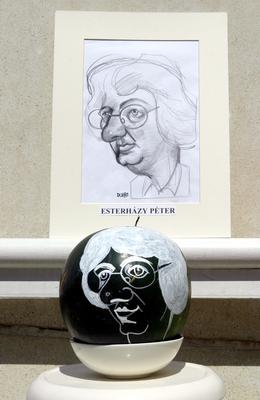 Portréképek görögdinnyén-stock-foto