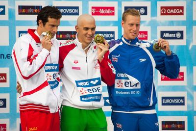 Úszó Európa-bajnokság-stock-foto