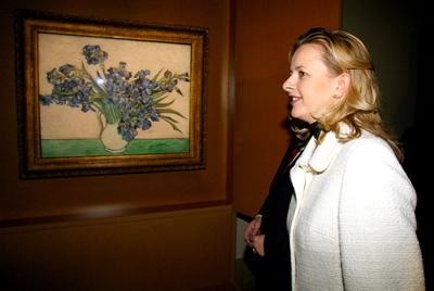 A kulturális miniszter megnyitotta a Van Gogh-kiállítást-stock-foto