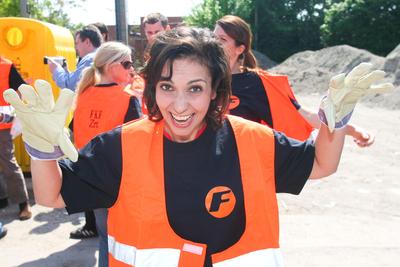 Sztárok takarították a várost-stock-foto