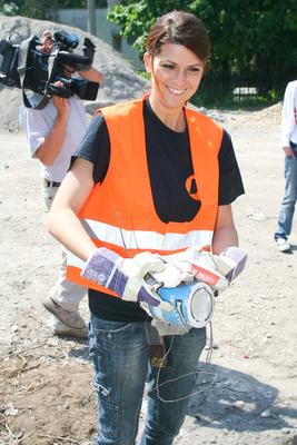 Sztárok takarították a várost-stock-foto