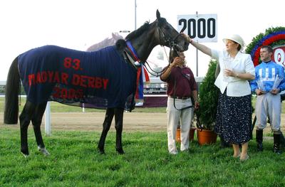 83. Magyar Derby-vel ünnepelték a Kincsem Parkot a lóversenysport kedvelői-stock-foto
