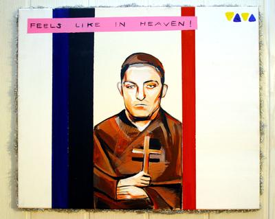 Festménykiállítás Győzikéről-stock-foto