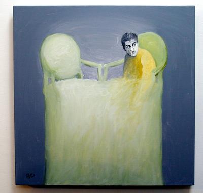 Festménykiállítás Győzikéről-stock-foto