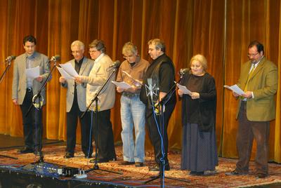 Zajlik a szilveszteri Rádiókabaré felvétele-stock-foto