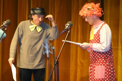 Zajlik a szilveszteri Rádiókabaré felvétele-stock-foto