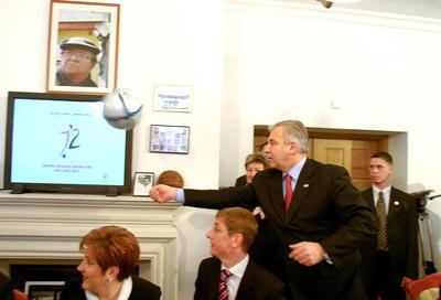 Sajtótájékoztató a 2012-s közös EB-ről-stock-foto