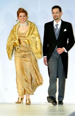 Politikusok a kifutón-stock-foto