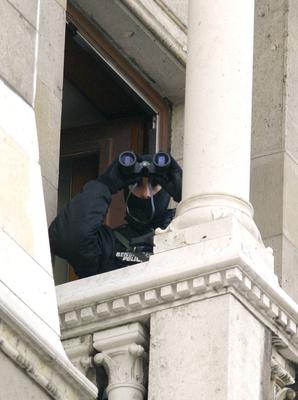 Putyin Budapesten-stock-foto