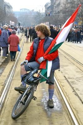 Március 15-i megemlékezés-stock-foto