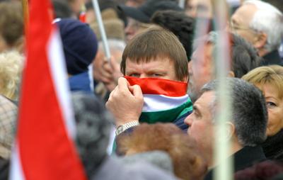 A Fidesz Március 15-i megemlékezése-stock-foto