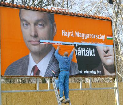 Választási plakát-stock-foto