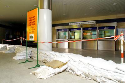 Árvíz Budapesten-stock-foto