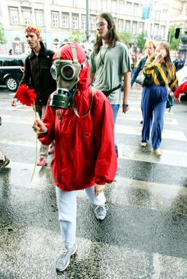Radikális gyalogosok bénították meg a forgalmat-stock-photo