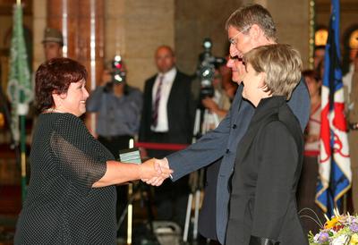 Állami kitüntetések augusztus 20-a alkalmából-stock-foto