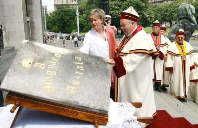 Magyarok Nagy Asztala gasztronómiai fesztivál-stock-foto