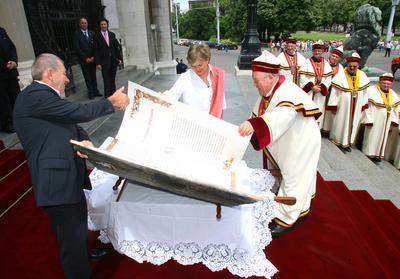 Magyarok Nagy Asztala gasztronómiai fesztivál-stock-foto