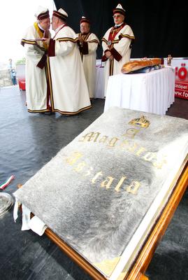 Magyarok Nagy Asztala gasztronómiai fesztivál-stock-foto