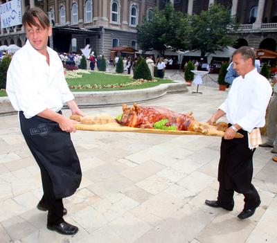 Magyarok Nagy Asztala gasztronómiai fesztivál-stock-foto