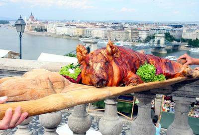 Magyarok Nagy Asztala gasztronómiai fesztivál-stock-foto