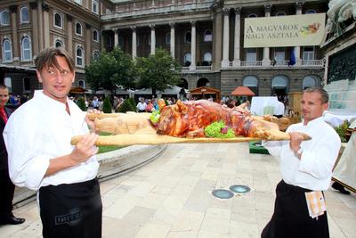 Magyarok Nagy Asztala gasztronómiai fesztivál-stock-foto