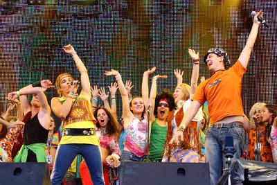 Fergeteges start a Szigetfesztiválon-stock-foto