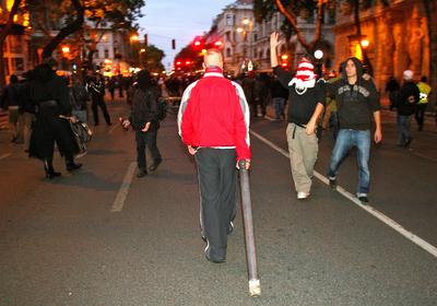 Újabb zavargások Budapesten-stock-foto