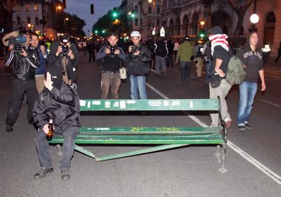 Újabb zavargások Budapesten-stock-foto