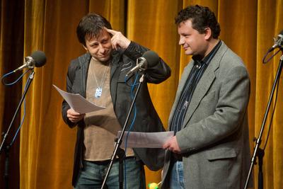 A Rádiókabaré szilveszteri felvétele-stock-foto