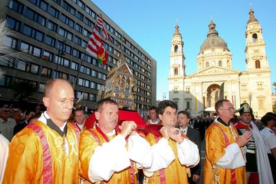 Szent Jobb körmenet-stock-foto