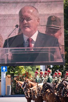 Augusztus 20-i ünnepségek Budapesten-stock-foto