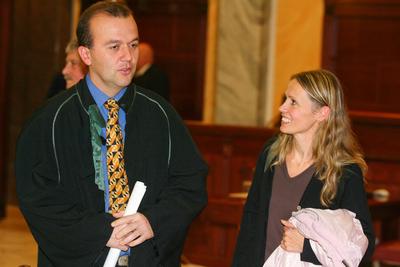 Helyben hagyták Budaházy büntetését-stock-foto