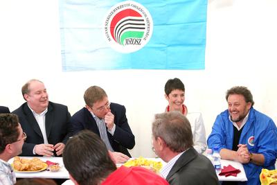 Tömegek a városligeti majálison-stock-foto