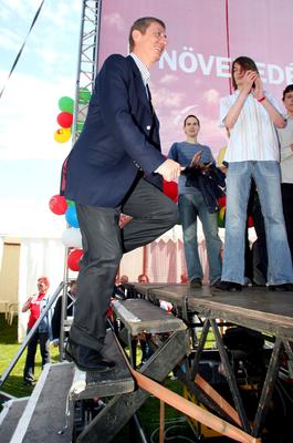 Tömegek a városligeti majálison-stock-foto