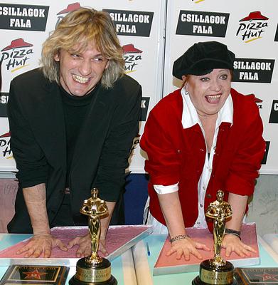 Csákányi Eszter és Alföldi Róbert-stock-foto