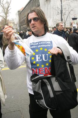 Március 15. - Ünnepségek és rendzavarás a Nemzeti Ünnepen-stock-foto