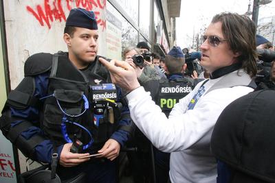 Március 15. - Ünnepségek és rendzavarás a Nemzeti Ünnepen-stock-foto