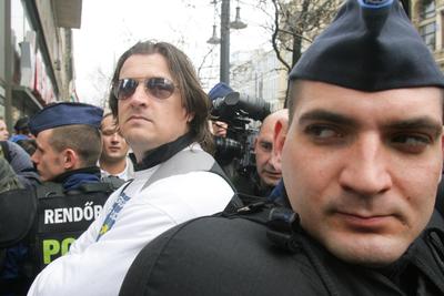 Március 15. - Ünnepségek és rendzavarás a Nemzeti Ünnepen-stock-foto