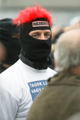 Március 15. - Ünnepségek és rendzavarás a Nemzeti Ünnepen-stock-foto