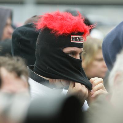 Március 15. - Ünnepségek és rendzavarás a Nemzeti Ünnepen-stock-foto