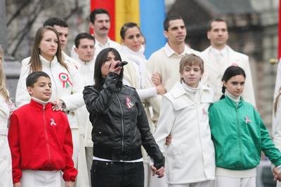 Március 15. - Ünnepségek és rendzavarás a Nemzeti Ünnepen-stock-foto