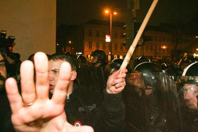 Március 15. - Ünnepségek és rendzavarás a Nemzeti Ünnepen-stock-foto