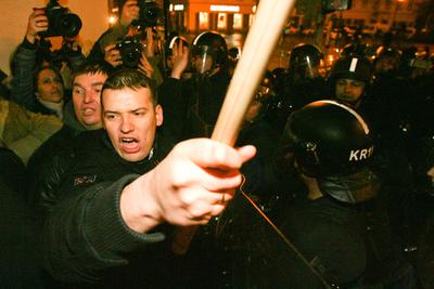 Március 15. - Ünnepségek és rendzavarás a Nemzeti Ünnepen-stock-foto