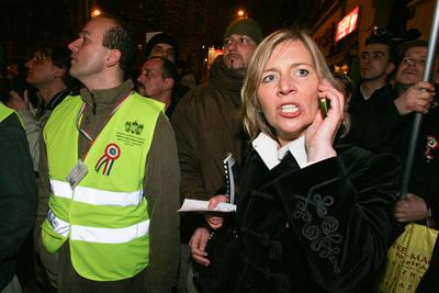 Március 15. - Ünnepségek és rendzavarás a Nemzeti Ünnepen-stock-foto