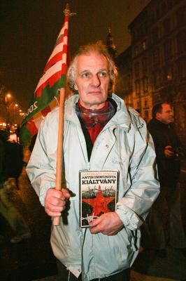 Március 15. - Ünnepségek és rendzavarás a Nemzeti Ünnepen-stock-foto