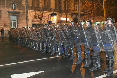 Március 15. - Ünnepségek és rendzavarás a Nemzeti Ünnepen-stock-foto