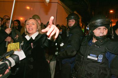 Március 15. - Ünnepségek és rendzavarás a Nemzeti Ünnepen-stock-foto